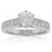 2.26 CT Women's Round Cut Diamond Engagement Ring 14 K